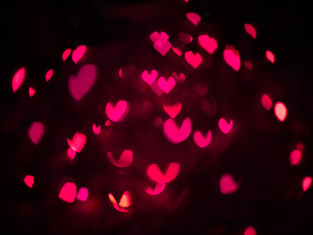 Heart bokeh background, Love Valentine's day backgroundの写真素材