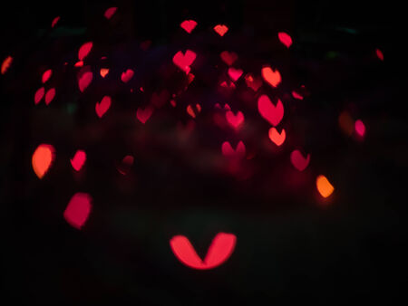 Heart bokeh background, Love Valentine's day backgroundの写真素材
