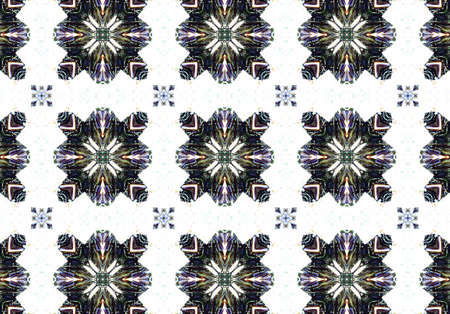 Ethnic pattern. Abstract kaleidoscope fabric design textureの写真素材