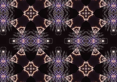 Ethnic pattern. Abstract kaleidoscope fabric design textureの写真素材