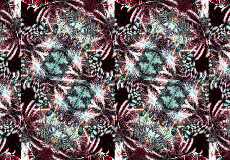 Ethnic pattern. Abstract kaleidoscope fabric design textureの写真素材
