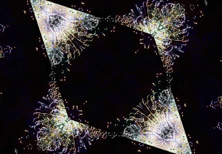 Ethnic pattern. Abstract kaleidoscope fabric design texture