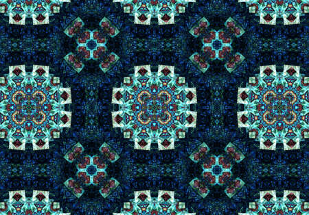Ethnic pattern. Abstract kaleidoscope fabric design texture