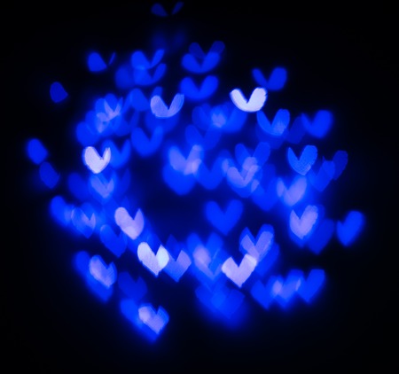 Heart bokeh background, Love Valentine's day backgroundの写真素材