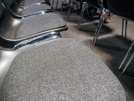 Many empty chairs in conference, seminar room