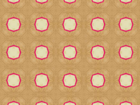 Brown Ethnic pattern. Abstract kaleidoscope fabric design.