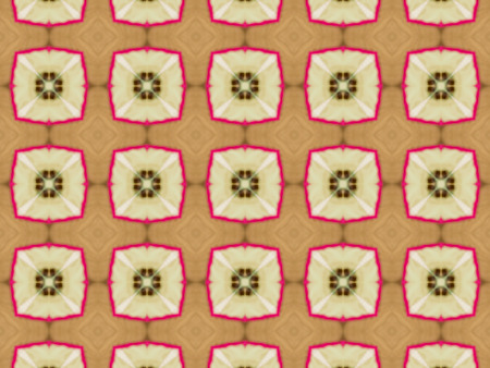 Brown Ethnic pattern. Abstract kaleidoscope fabric design.