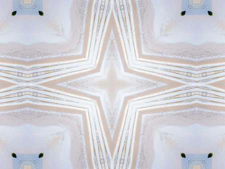 Green Ethnic pattern. Abstract kaleidoscope fabric design.の写真素材
