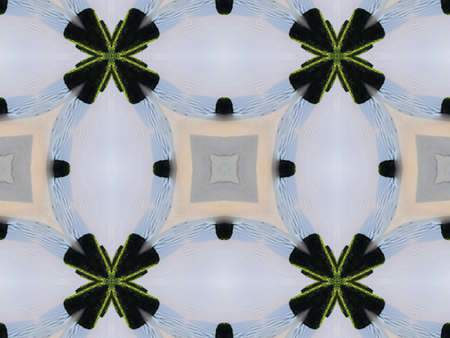 Green Ethnic pattern. Abstract kaleidoscope fabric design.