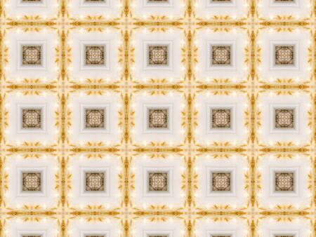 Green Ethnic pattern. Abstract kaleidoscope fabric design.