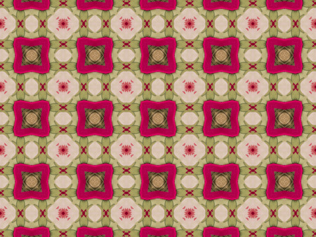 Blue Ethnic pattern. Abstract kaleidoscope fabric design.の写真素材