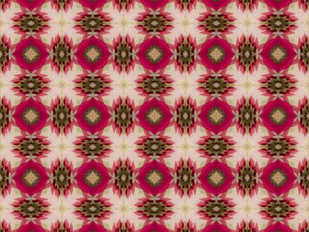Blue Ethnic pattern. Abstract kaleidoscope fabric design.