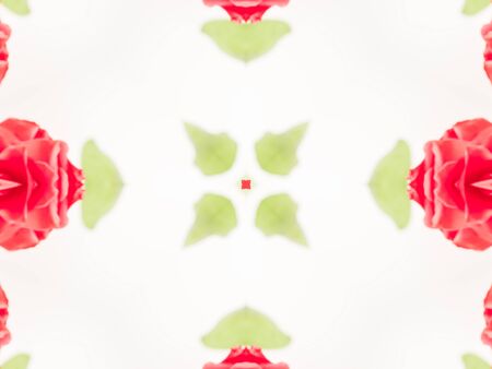 White Ethnic pattern. Abstract kaleidoscope fabric design.の写真素材