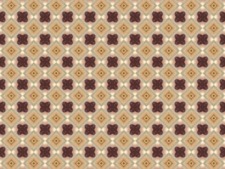 Brown Ethnic pattern. Abstract kaleidoscope fabric design.