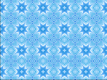 Blue Ethnic pattern. Abstract kaleidoscope fabric design.