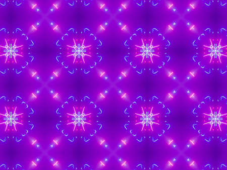 Purple Ethnic pattern. Abstract kaleidoscope fabric design.