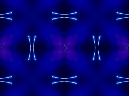 Blue Ethnic pattern. Abstract kaleidoscope fabric design.