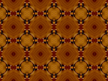 Brown Ethnic pattern. Abstract kaleidoscope fabric design.