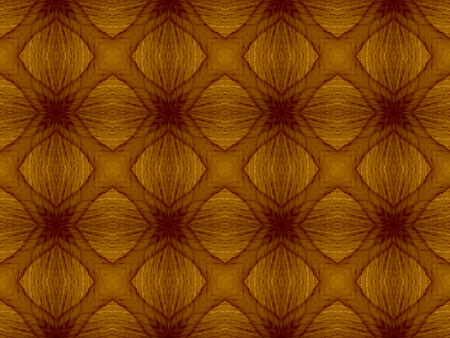 Brown Ethnic pattern. Abstract kaleidoscope fabric design.