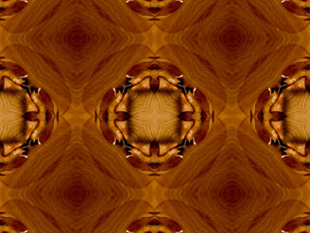 Brown Ethnic pattern. Abstract kaleidoscope fabric design.の写真素材