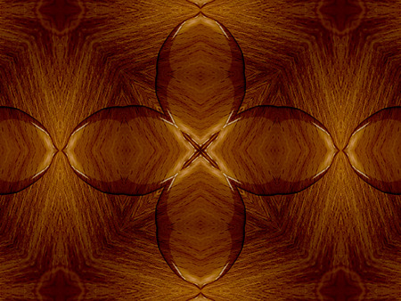 Brown Ethnic pattern. Abstract kaleidoscope fabric design.の写真素材
