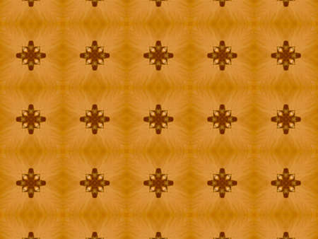 Brown Ethnic pattern. Abstract kaleidoscope fabric design.