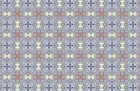 Blue Ethnic pattern. Abstract kaleidoscope fabric design.