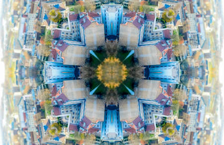 White Ethnic pattern. Abstract kaleidoscope fabric design.の写真素材