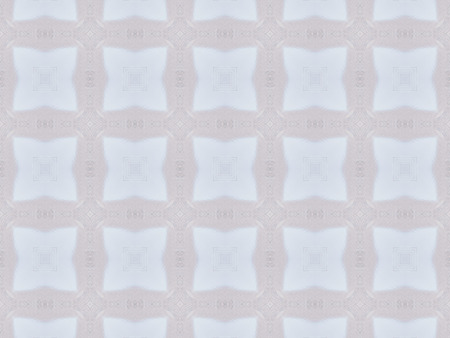 White Ethnic pattern. Abstract kaleidoscope fabric design.の写真素材