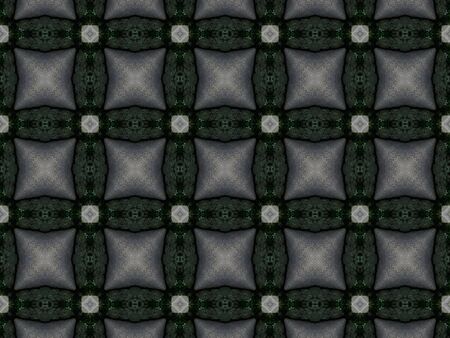 Green Ethnic pattern. Abstract kaleidoscope fabric design.