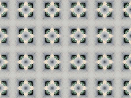 Green Ethnic pattern. Abstract kaleidoscope fabric design.の写真素材