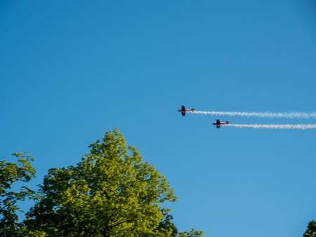 Airshow at Daugavpils, Latvia at the day of second World War victoryの素材 [FY31044032770]