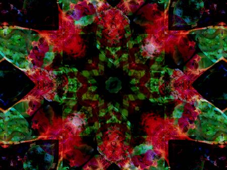 Colorful seamless mandala design abstract kaleidoscope background