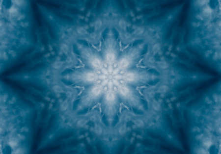 blue color drawing in kaleidoscope pattern - blue color drawing in kaleidoscope pattern for backgroundの写真素材