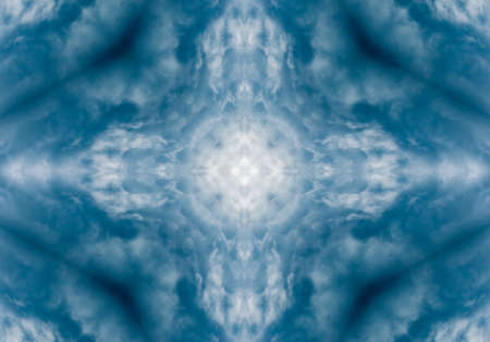 blue color drawing in kaleidoscope pattern - blue color drawing in kaleidoscope pattern for backgroundの写真素材