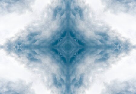 blue color drawing in kaleidoscope pattern - blue color drawing in kaleidoscope pattern for backgroundの写真素材