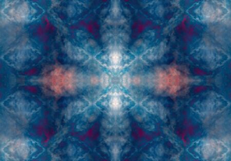 blue color drawing in kaleidoscope pattern - blue color drawing in kaleidoscope pattern for backgroundの写真素材