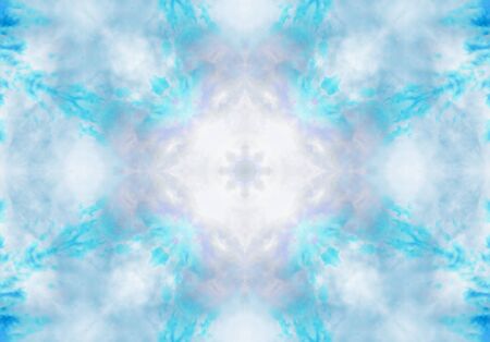 blue color drawing in kaleidoscope pattern - blue color drawing in kaleidoscope pattern for backgroundの写真素材