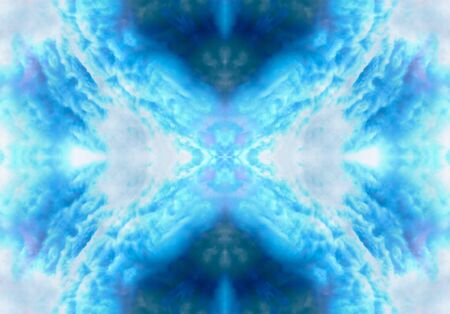 blue color drawing in kaleidoscope pattern - blue color drawing in kaleidoscope pattern for backgroundの写真素材