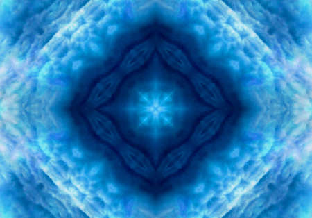 blue color drawing in kaleidoscope pattern - blue color drawing in kaleidoscope pattern for backgroundの写真素材