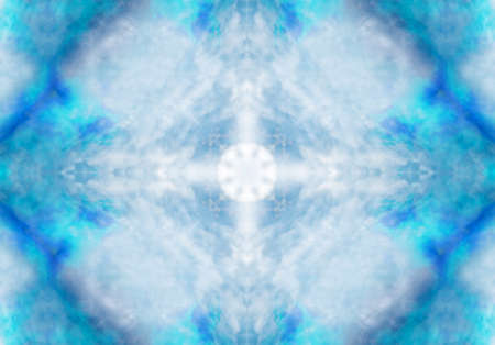 blue color drawing in kaleidoscope pattern - blue color drawing in kaleidoscope pattern for backgroundの写真素材