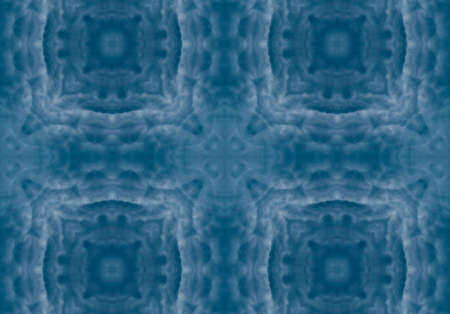 blue color drawing in kaleidoscope pattern - blue color drawing in kaleidoscope pattern for backgroundの写真素材