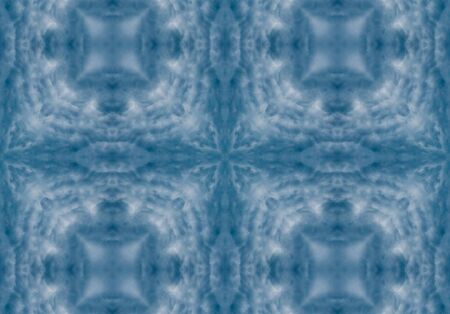 blue color drawing in kaleidoscope pattern - blue color drawing in kaleidoscope pattern for backgroundの写真素材