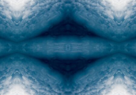 blue color drawing in kaleidoscope pattern - blue color drawing in kaleidoscope pattern for backgroundの写真素材