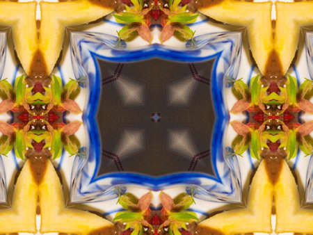 Colorful seamless mandala design abstract kaleidoscope backgroundの写真素材
