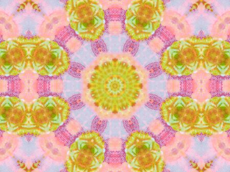 Colorful seamless mandala design abstract kaleidoscope background