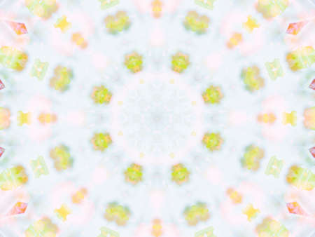 Colorful seamless mandala design abstract kaleidoscope backgroundの写真素材