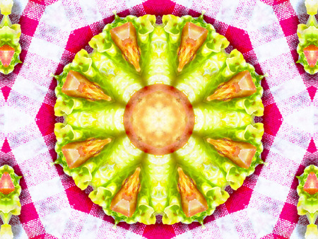 Colorful seamless mandala design abstract kaleidoscope backgroundの写真素材