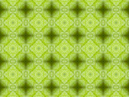 Green abstract kaleidoscope background texture, star designの写真素材