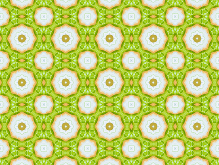 Green abstract kaleidoscope background texture, star design